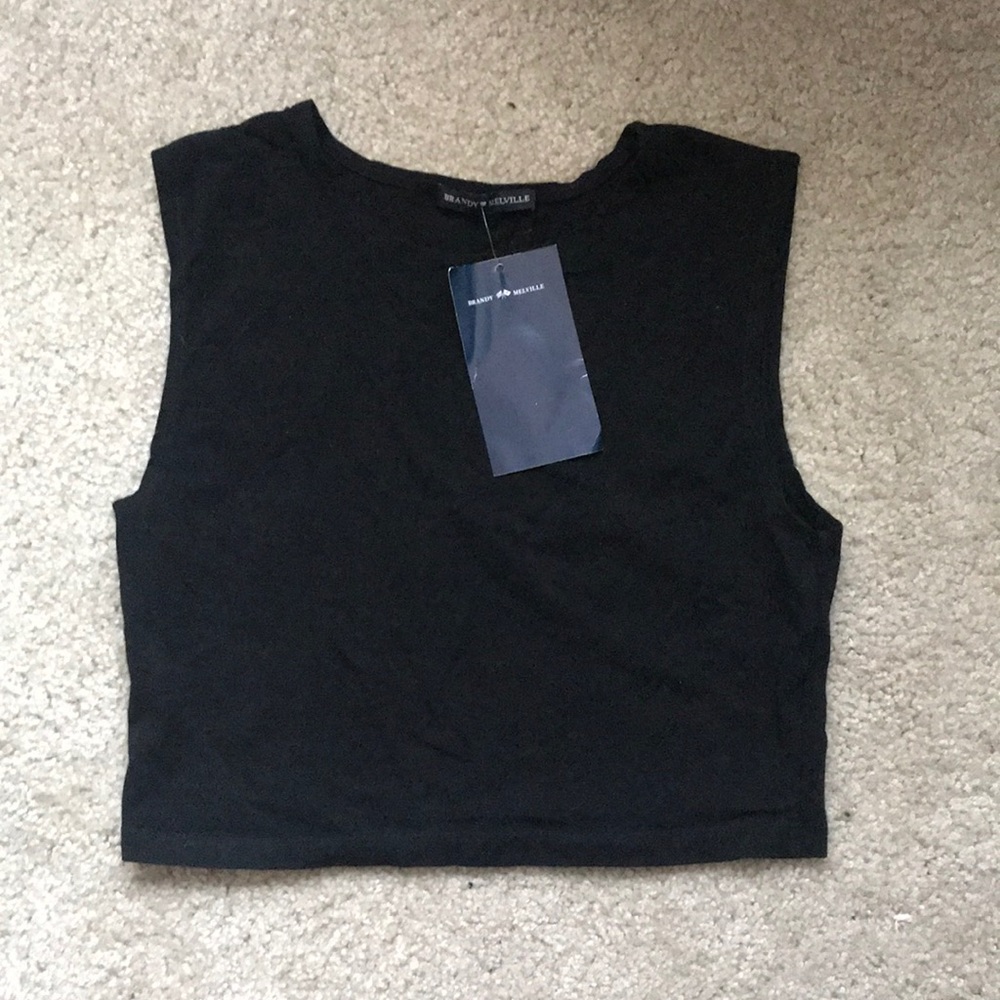 Brandy Melville Black Crop Top